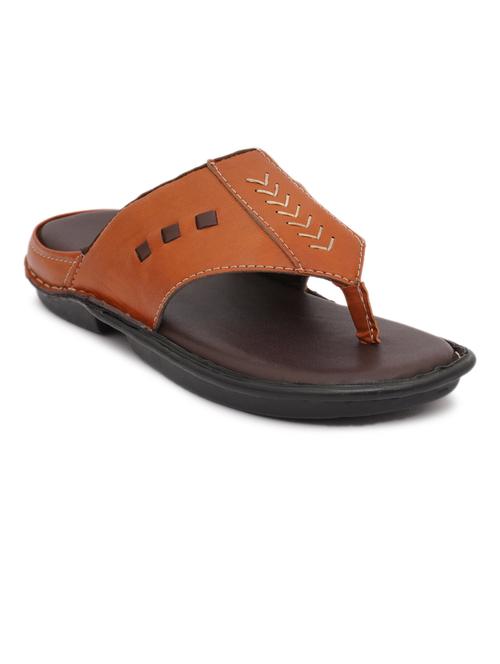tan pu toe separator slippers - 20008766 -  Standard Image - 0