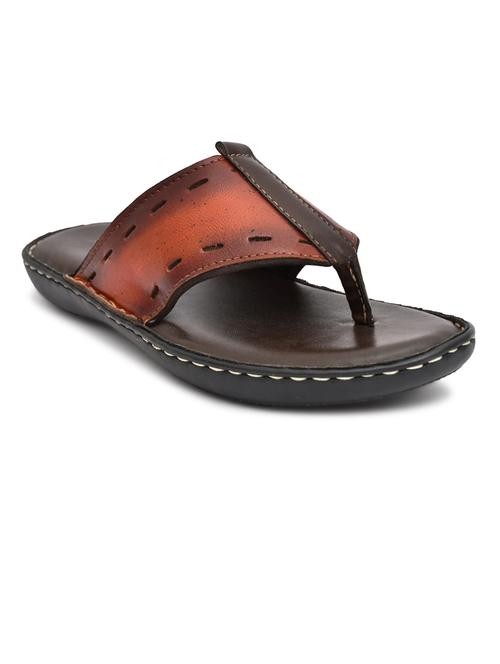 tan pu toe separator slippers - 20008767 - Standard Image - 0
