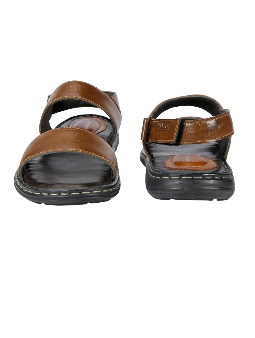 tan synthetic slip on sandals - 20008785 - Standard Image - 3