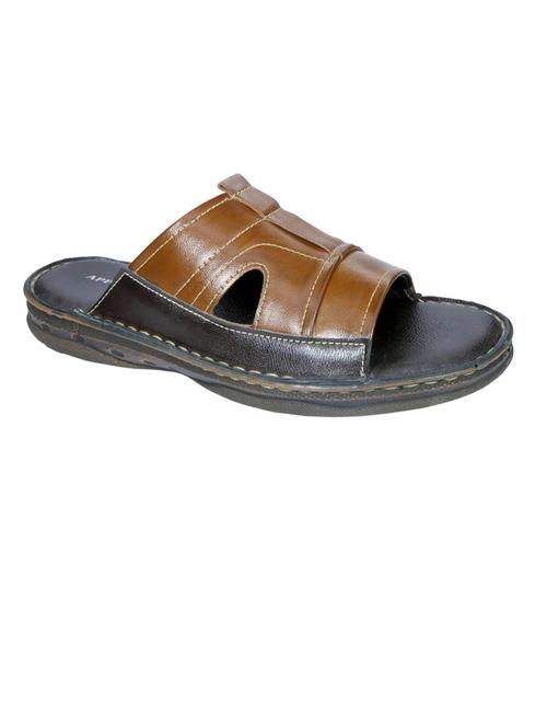 tan synthetic slip on sandals - 20008788 -  Standard Image - 0