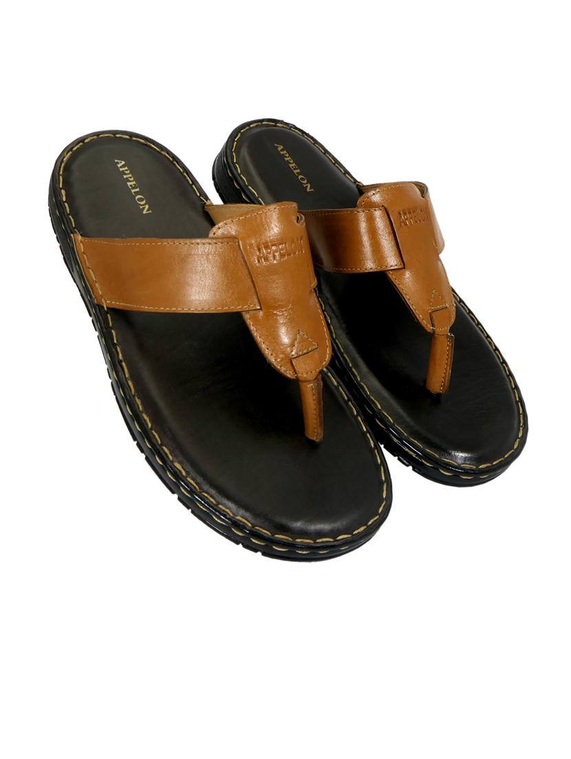 tan pu toe separator slippers - 20008789 - Standard Image - 3