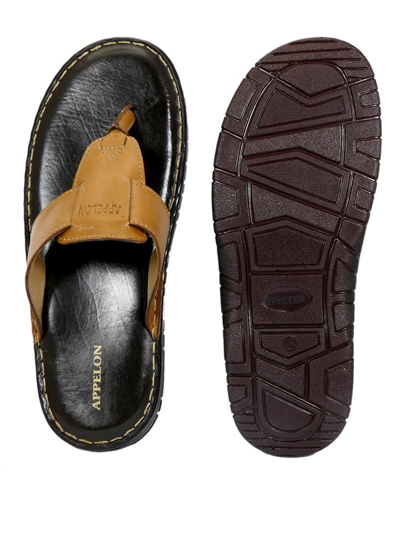 tan pu toe separator slippers - 20008789 - Standard Image - 5
