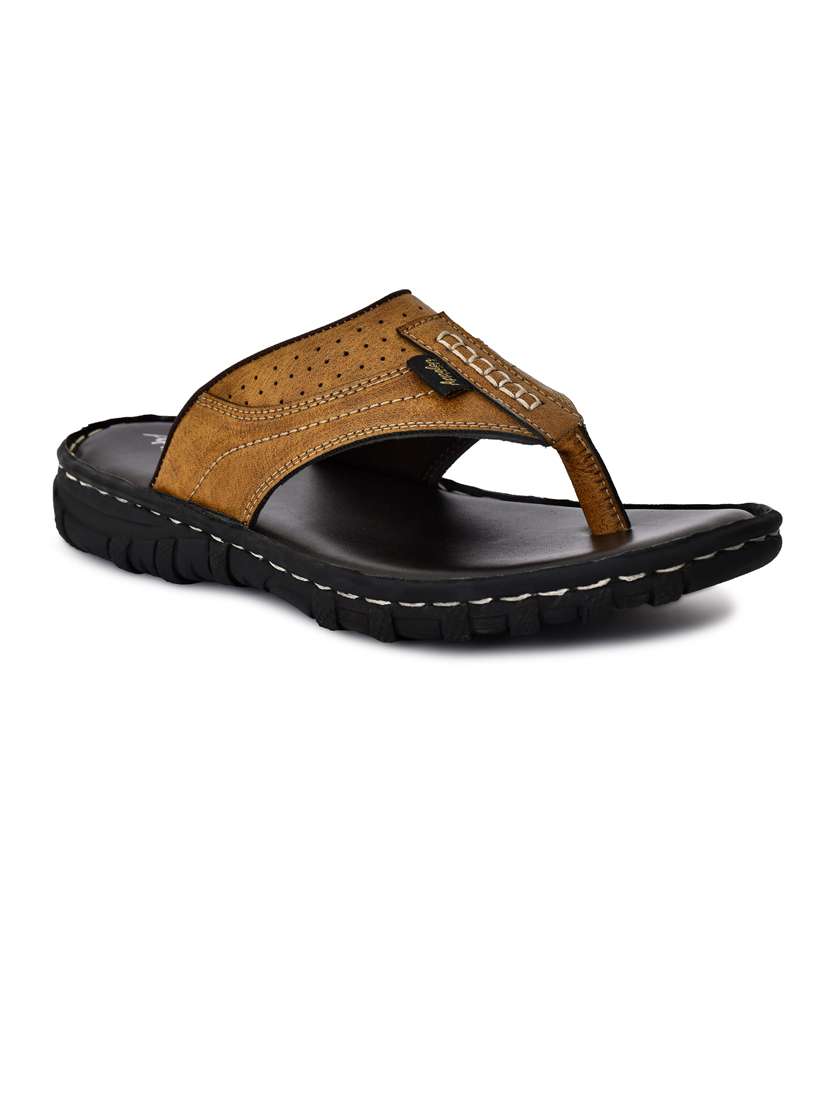 tan pu toe separator slippers - 20008792 -  Zoom Image - 0