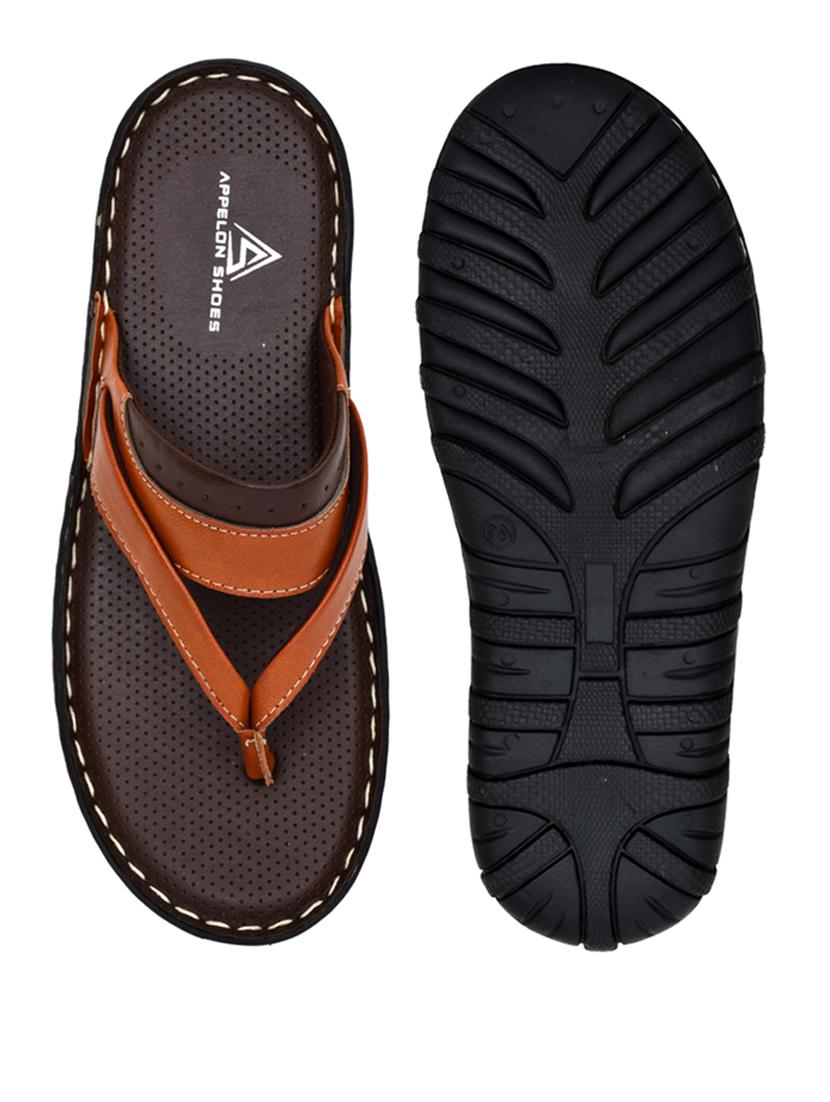 tan pu toe separator slippers - 20008803 - Standard Image - 3