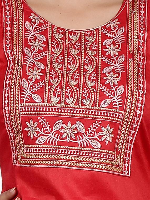 roun neck kurta pant set - 20009455 - Standard Image - 3