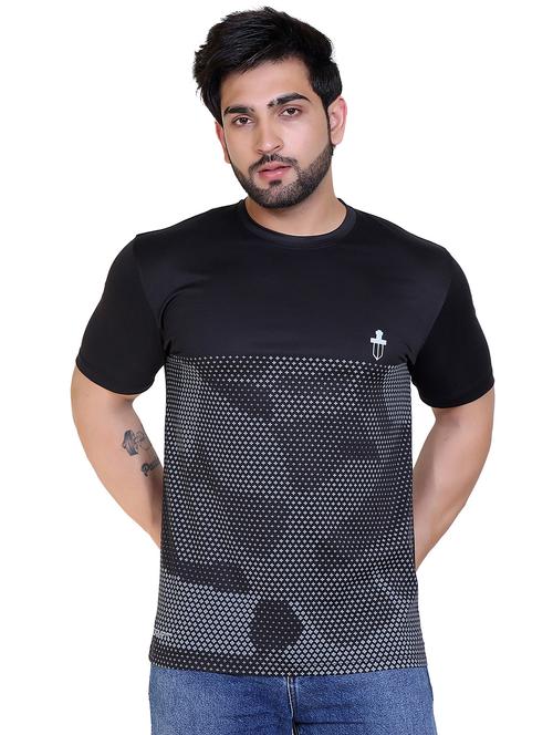 men black printed regular t-shirt - 20009492 - Standard Image - 0