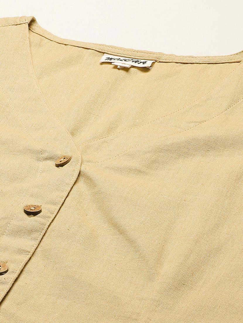 v-neck solid stitched blouse - 20009519 - Standard Image - 3