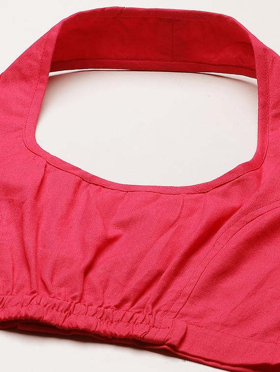 women pink halter neck blouse - 20009521 - Standard Image - 3