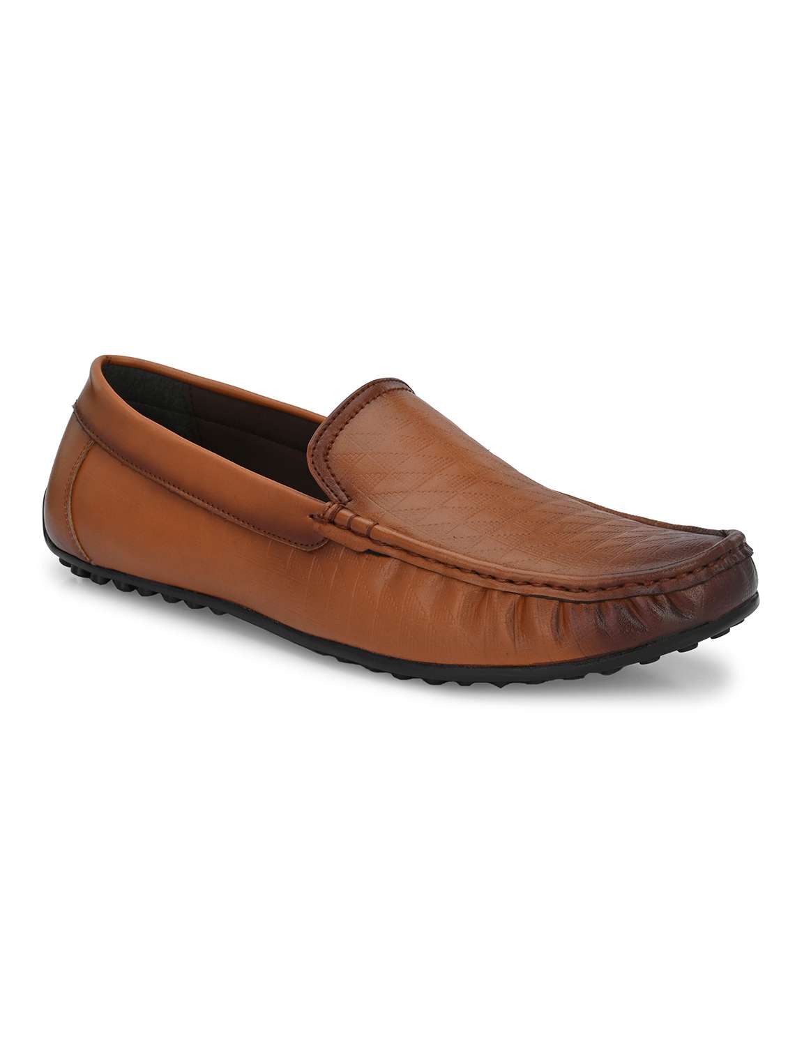 tan solid slip on loafer