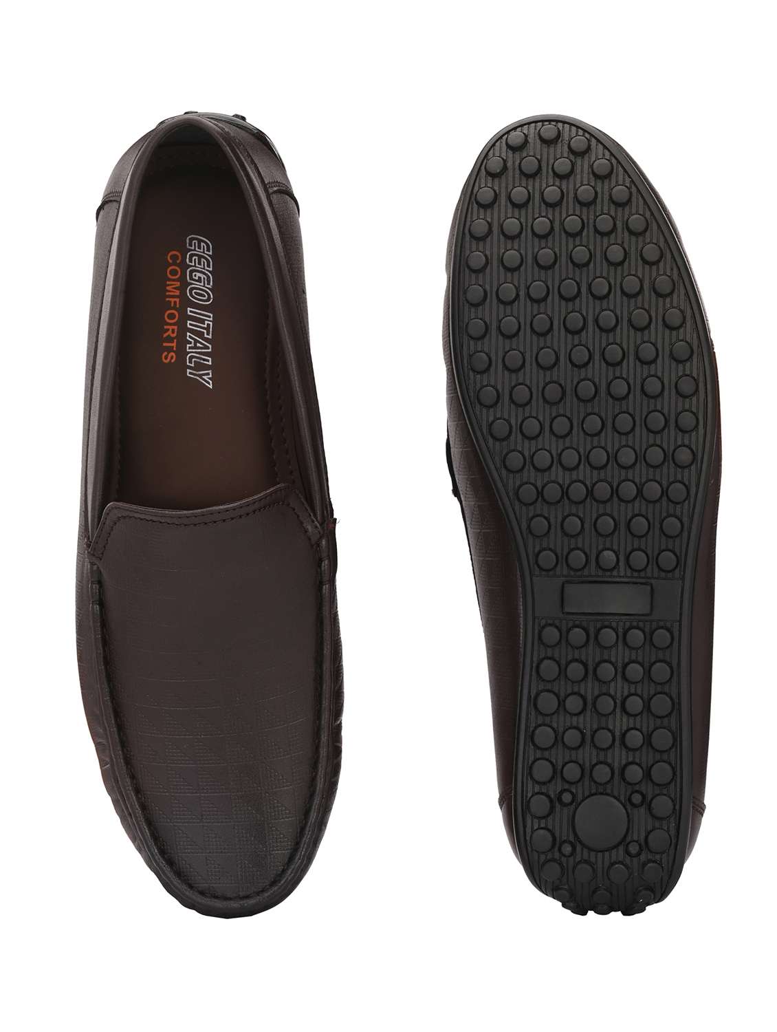 brown solid slip on loafer - 20009648 -  Standard Image - 3