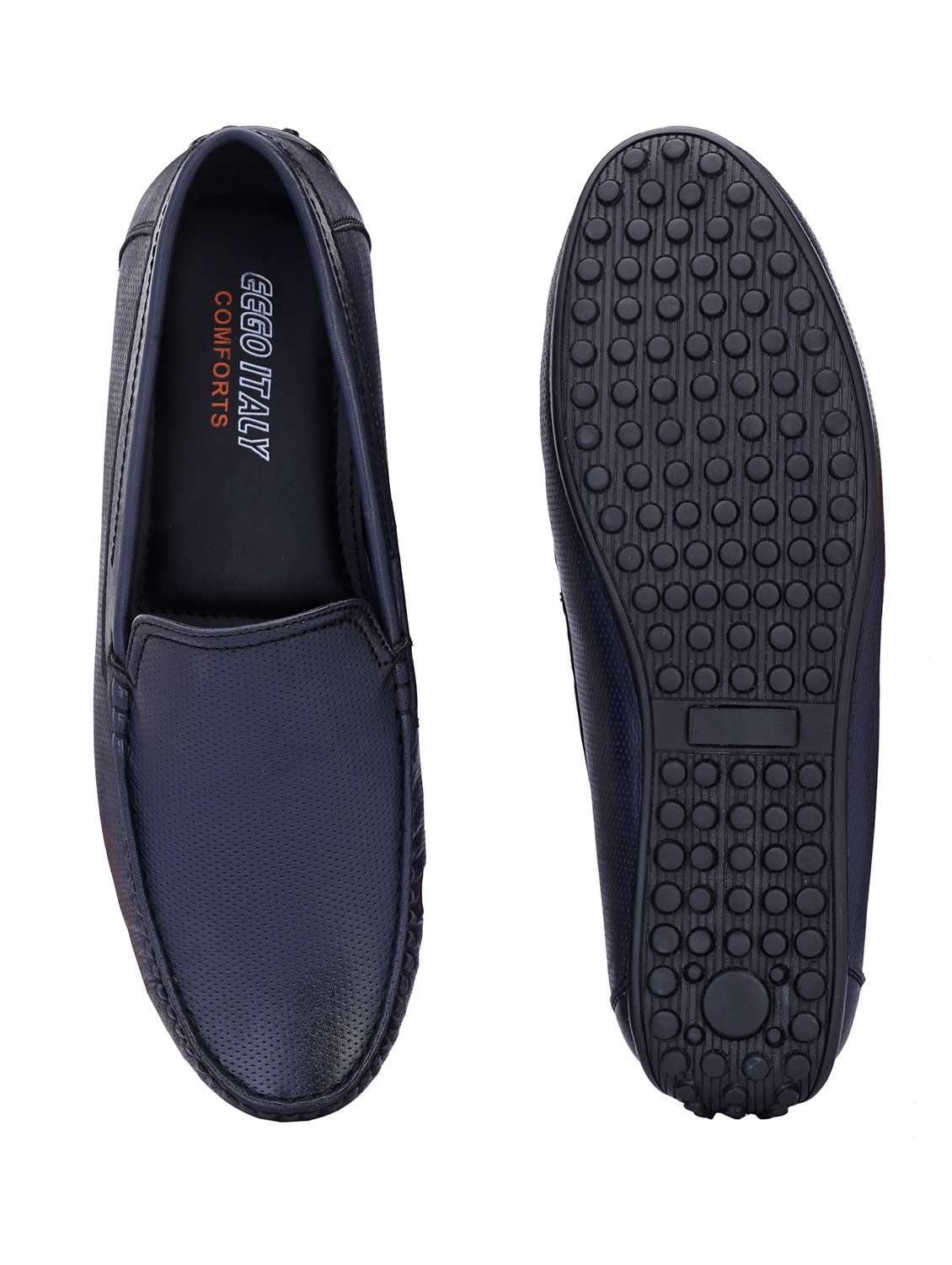 blue solid slip on loafer - 20009649 -  Standard Image - 3