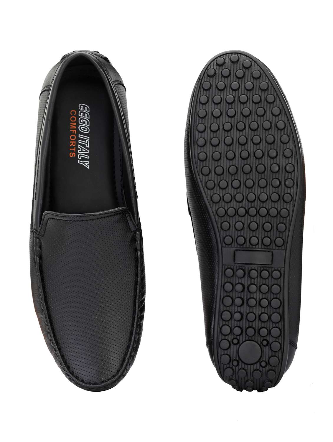 black solid slip on loafer - 20009651 -  Standard Image - 3