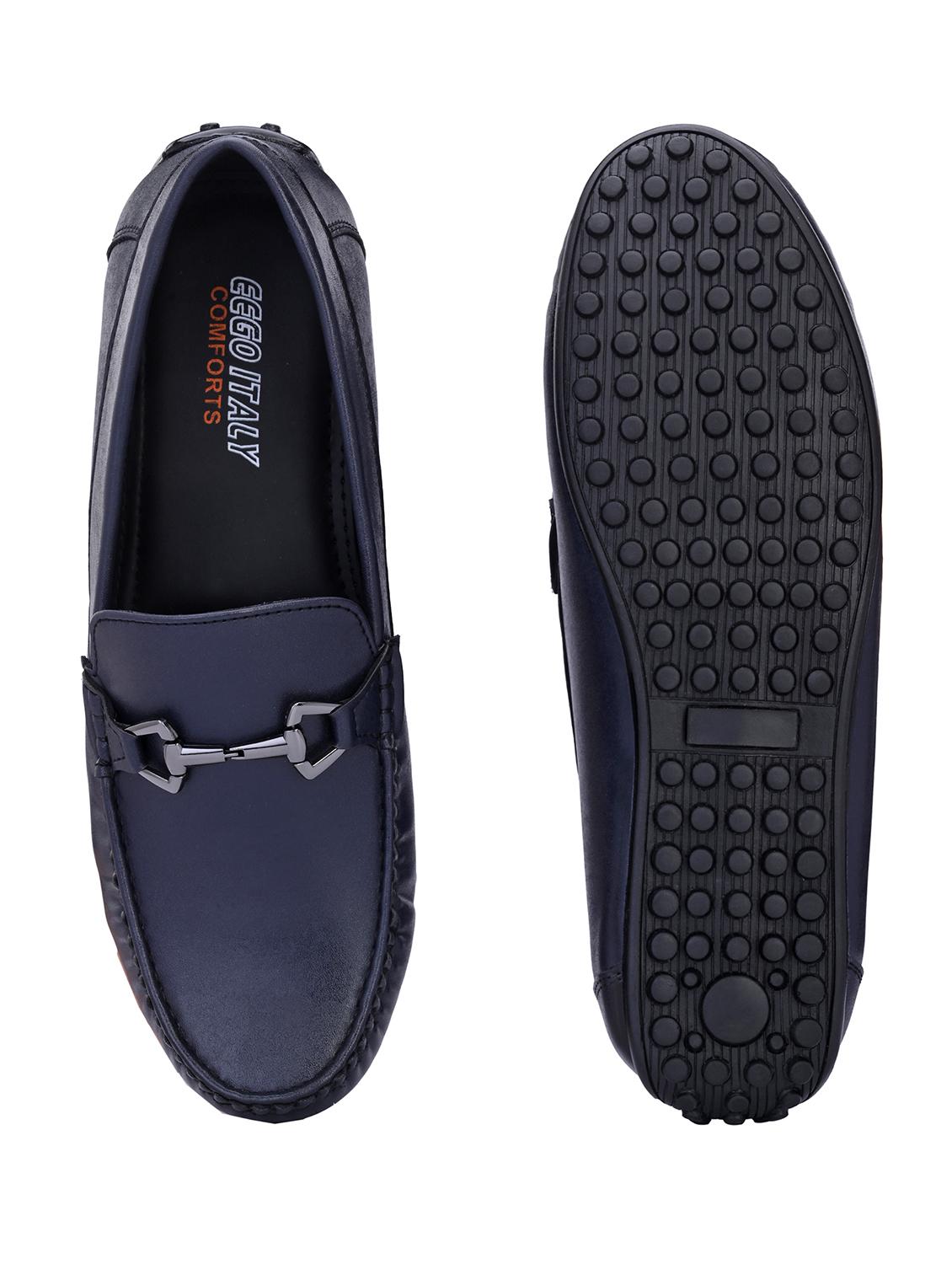 blue solid slip on loafer - 20009657 - Standard Image - 3