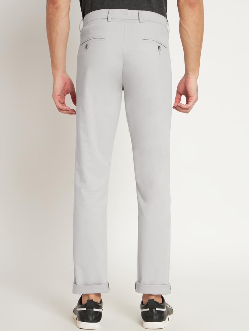 grey cotton chinos casual trousers - 20009712 - Standard Image - 3