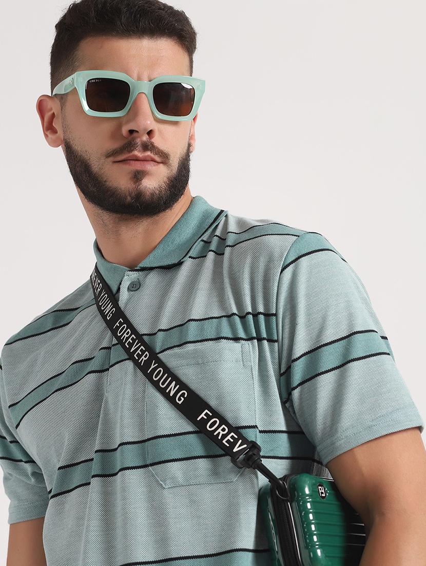 mens striped polo t-shirt - 20010075 - Standard Image - 3