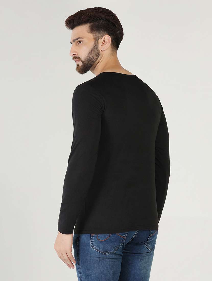 v-neck solid regular t-shirt - 20010121 -  Standard Image - 3