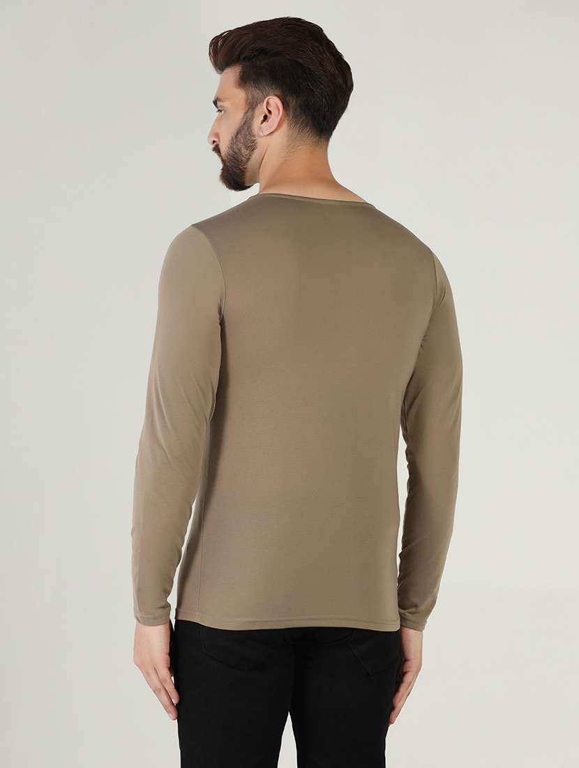 v-neck solid regular t-shirt - 20010122 -  Standard Image - 3