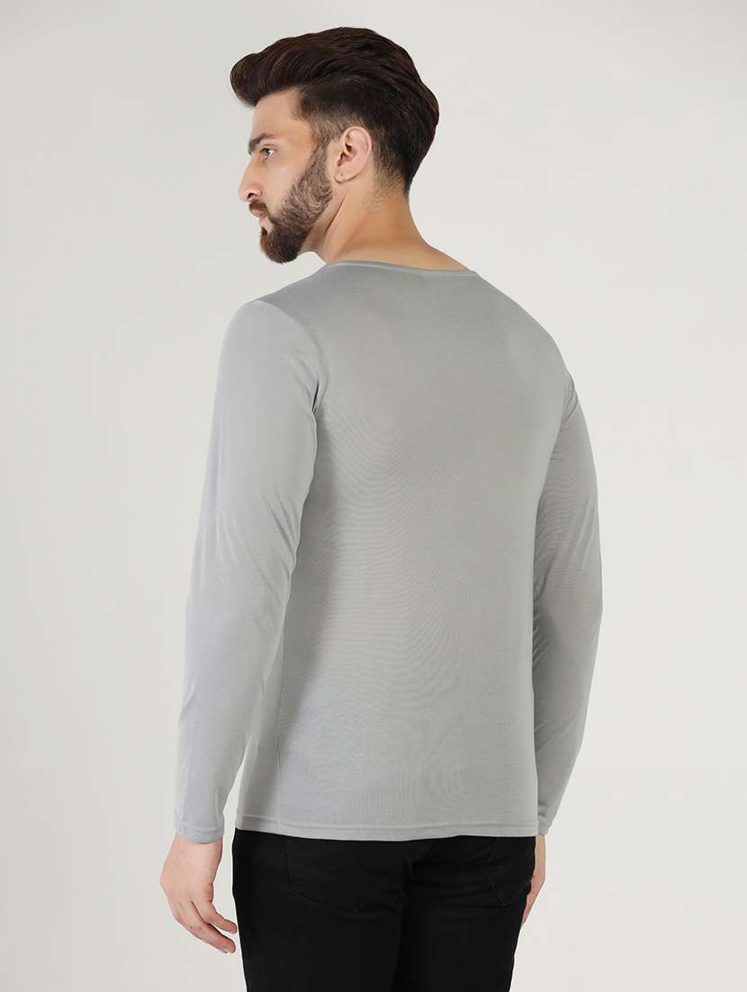 v-neck solid regular t-shirt - 20010124 - Standard Image - 3