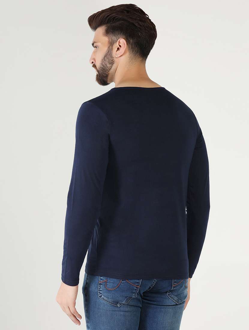 v-neck solid regular t-shirt - 20010126 -  Standard Image - 3