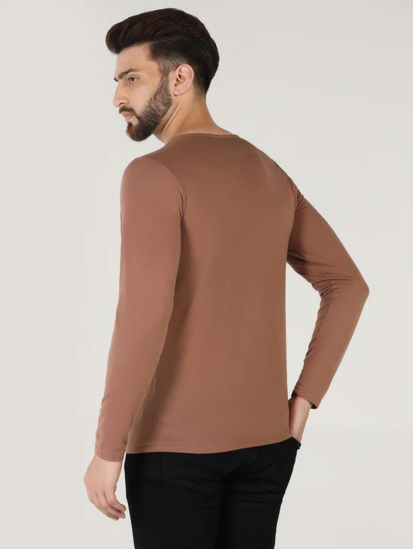 v-neck solid regular t-shirt - 20010127 -  Standard Image - 3