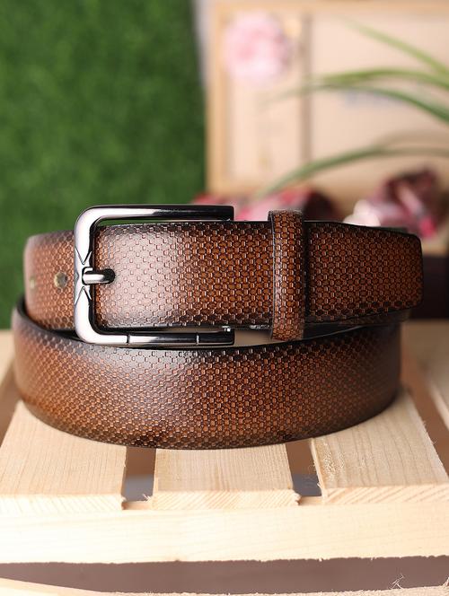men brown leather belt - 20011407 -  Standard Image - 0