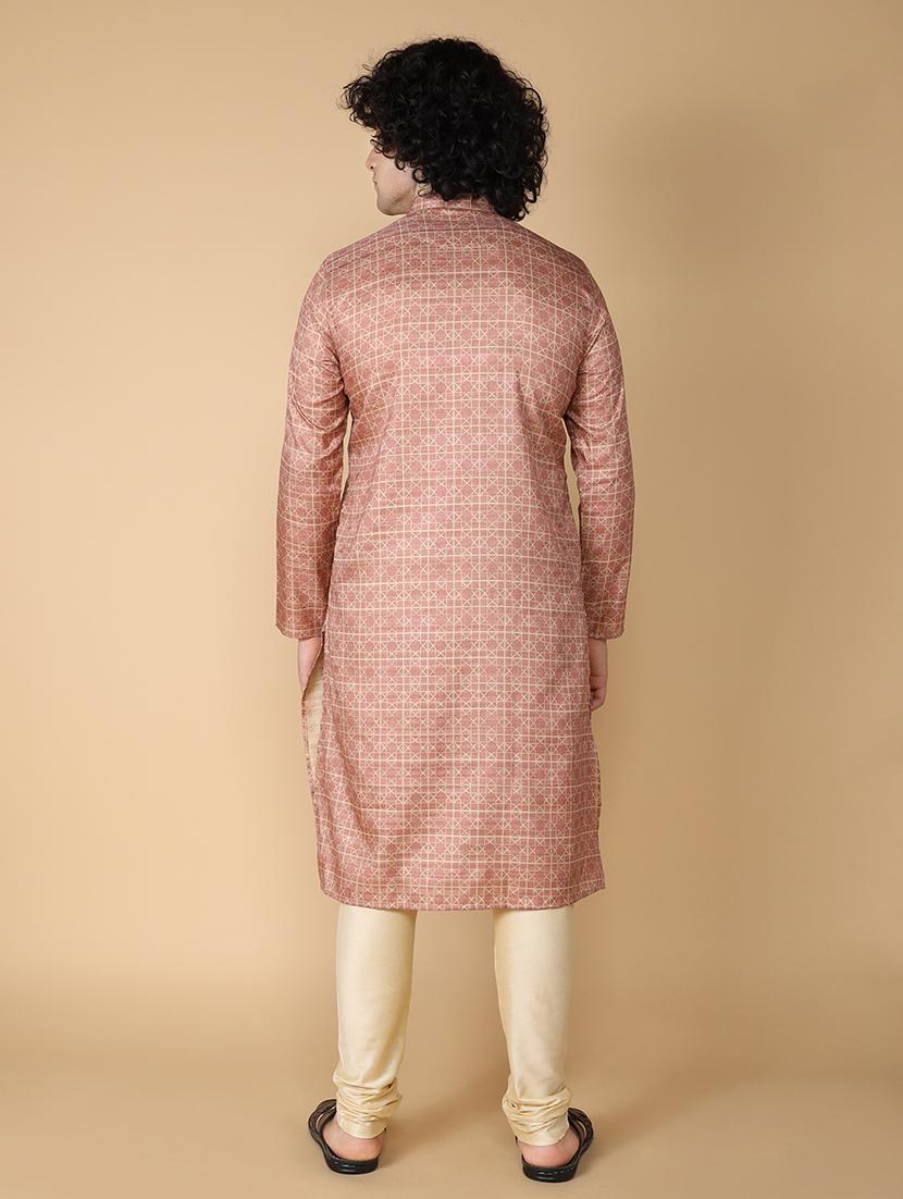 mandarin neck printed long kurta - 20011617 - Standard Image - 3