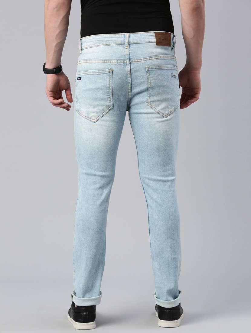 mens slim fit plain jeans - 20011919 -  Standard Image - 3