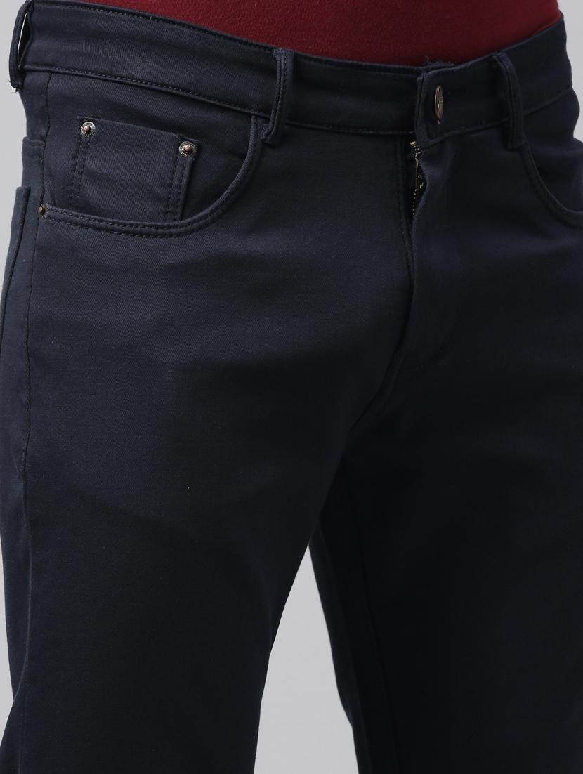 dark blue cotton plain jeans - 20011932 - Standard Image - 5