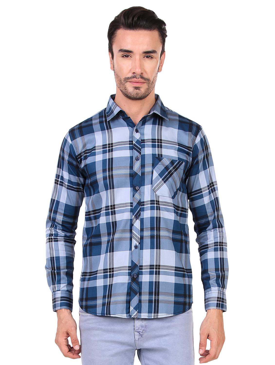 mens checks casual shirt - 20012047 -  Zoom Image - 0