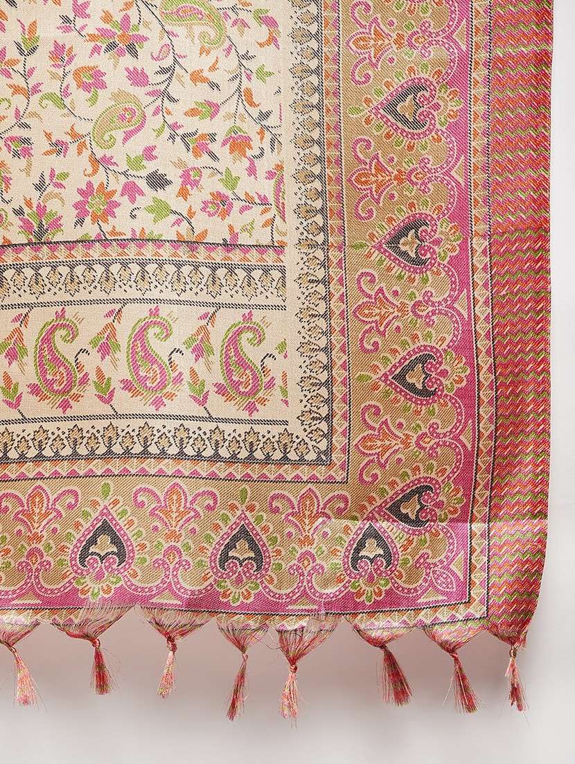 pink ikat dupatta - 20012158 -  Standard Image - 5