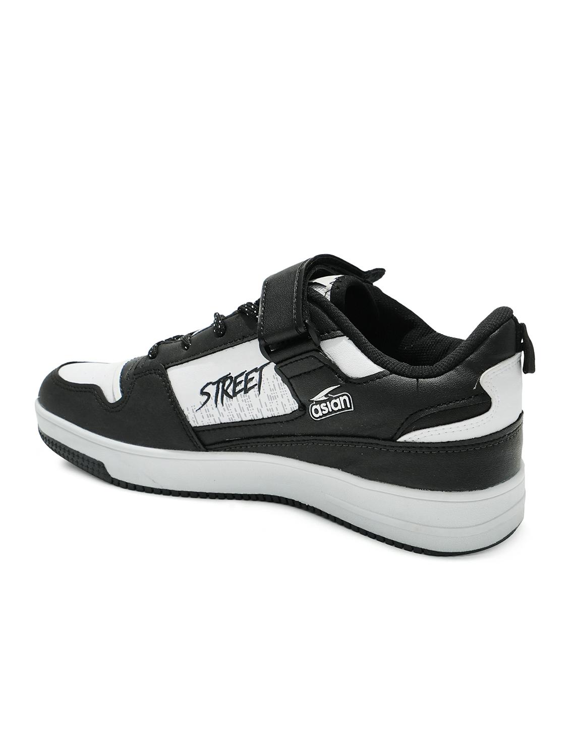 black synthetic lace up sneakers - 20012893 - Standard Image - 3