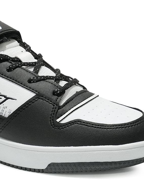 black synthetic lace up sneakers - 20012893 - Standard Image - 5