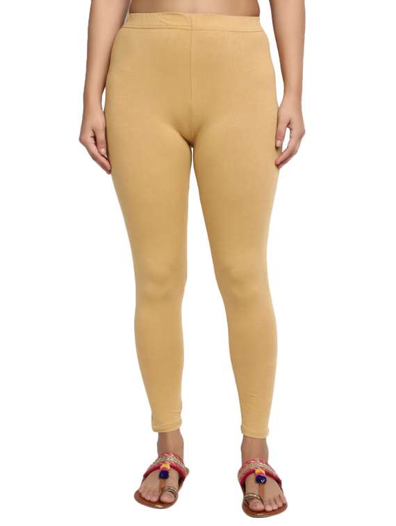 beige cotton leggings