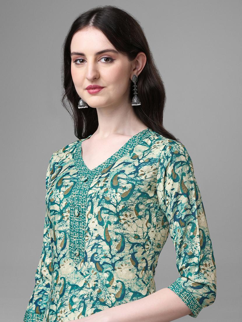 blue cotton kurta pant set - 20013021 - Standard Image - 5
