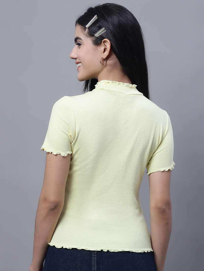 women's straight high neck top - 20013033 - Standard Image - 3