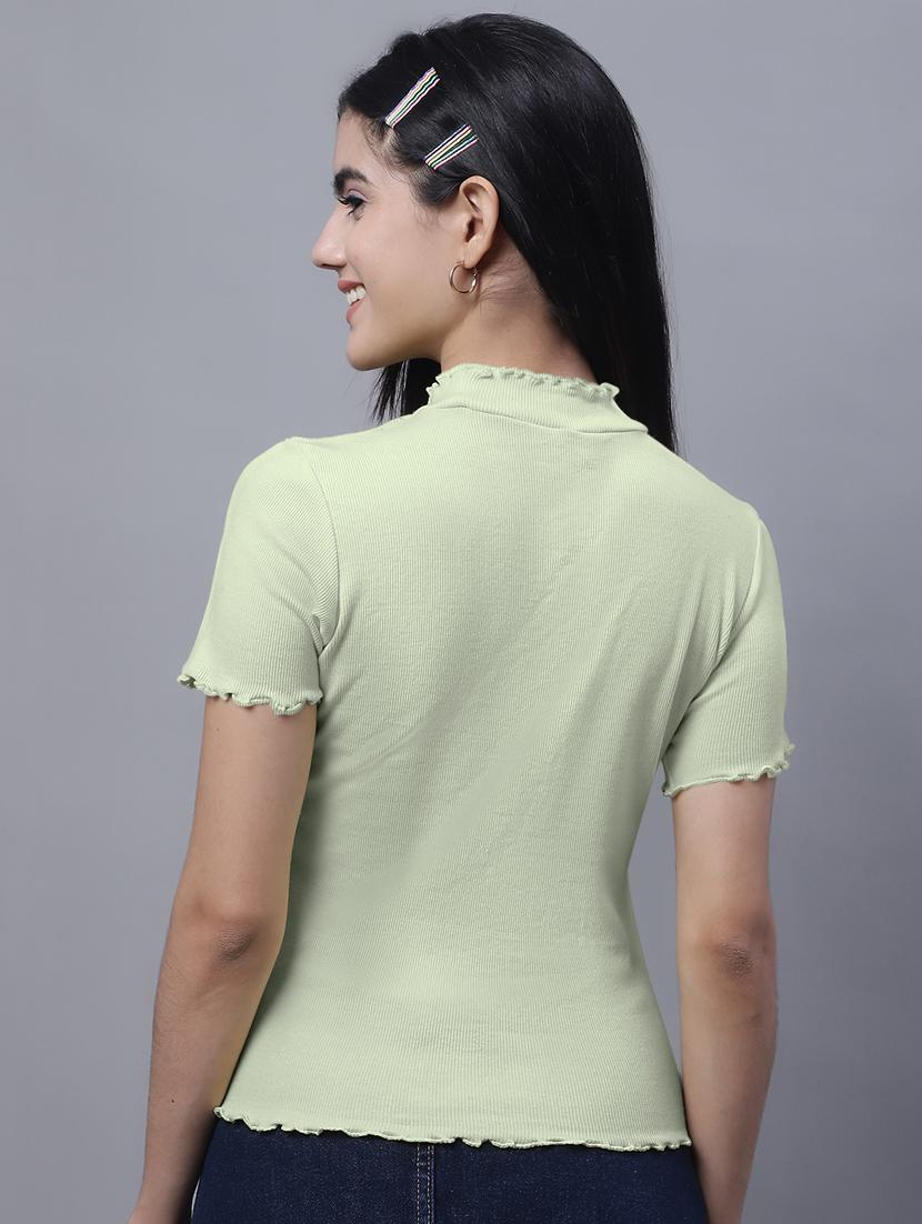 women solid cotton regular top - 20013043 - Standard Image - 3