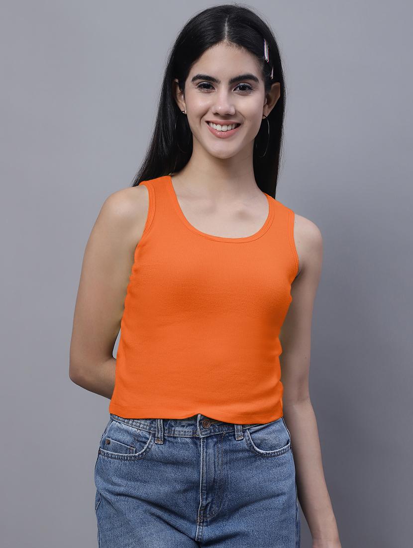 women's crop round neck top - 20013047 - Zoom Image - 0