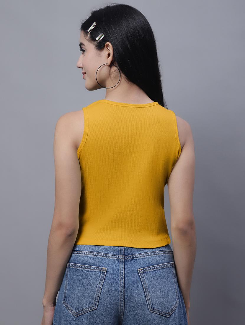 women's plain round neck top - 20013054 - Standard Image - 3