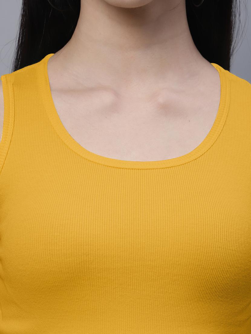 women's plain round neck top - 20013054 - Standard Image - 5