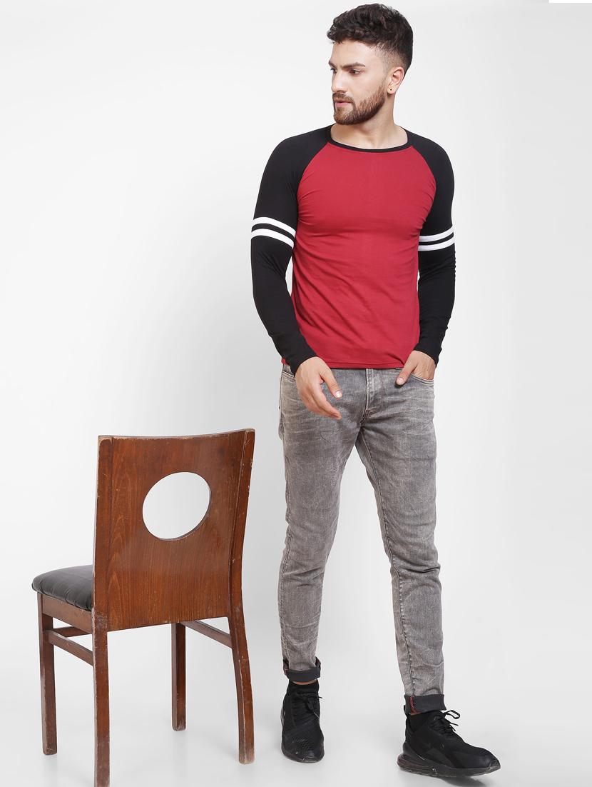 solids round neck ranglan t-shirt - 20014383 - Standard Image - 3
