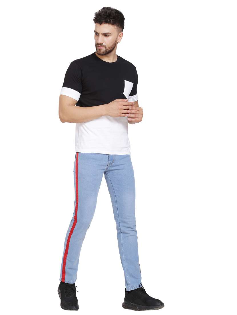color block pocket tees t-shirt - 20014385 - Standard Image - 3