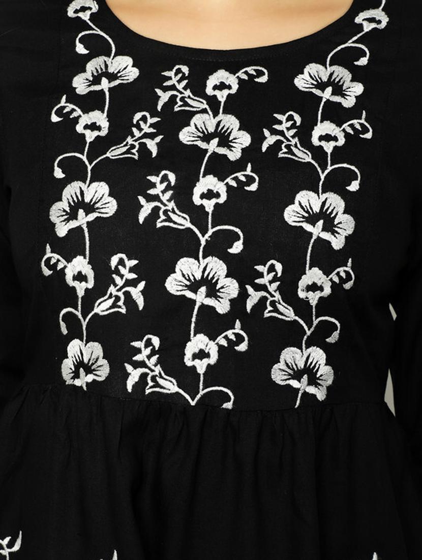black viscose regular top - 20015383 - Standard Image - 3