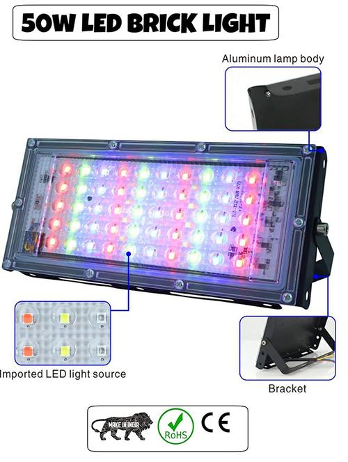 daybetter aluminium corded electric energy efficient and adjustable multi led brick light - 20016965 - Standard Image - 0
