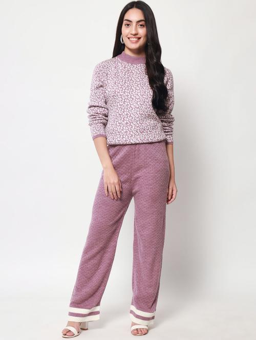 round neck long sleeves top pants set - 20017421 -  Standard Image - 0