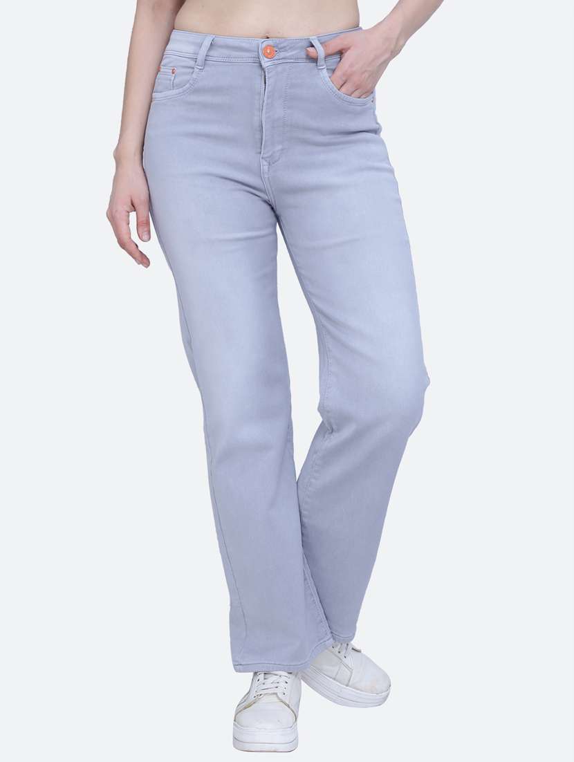 women's plain straight fit jeans - 20017566 - Zoom Image - 0