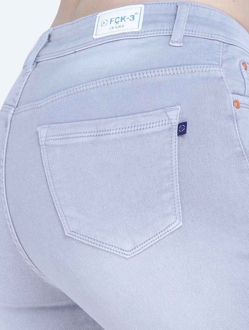 women's plain straight fit jeans - 20017566 - Standard Image - 5
