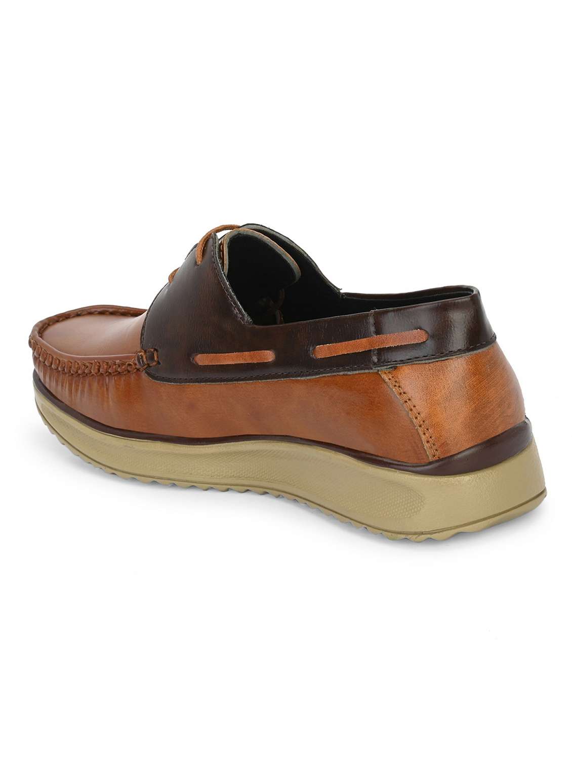 guava men tan synthetic leather casual boat shoes - 20017586 -  Standard Image - 3