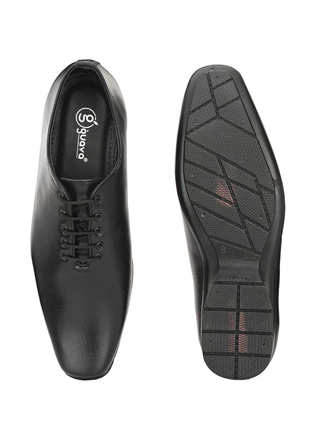 men black synthetic leather oxford formal shoes - 20017603 -  Standard Image - 5