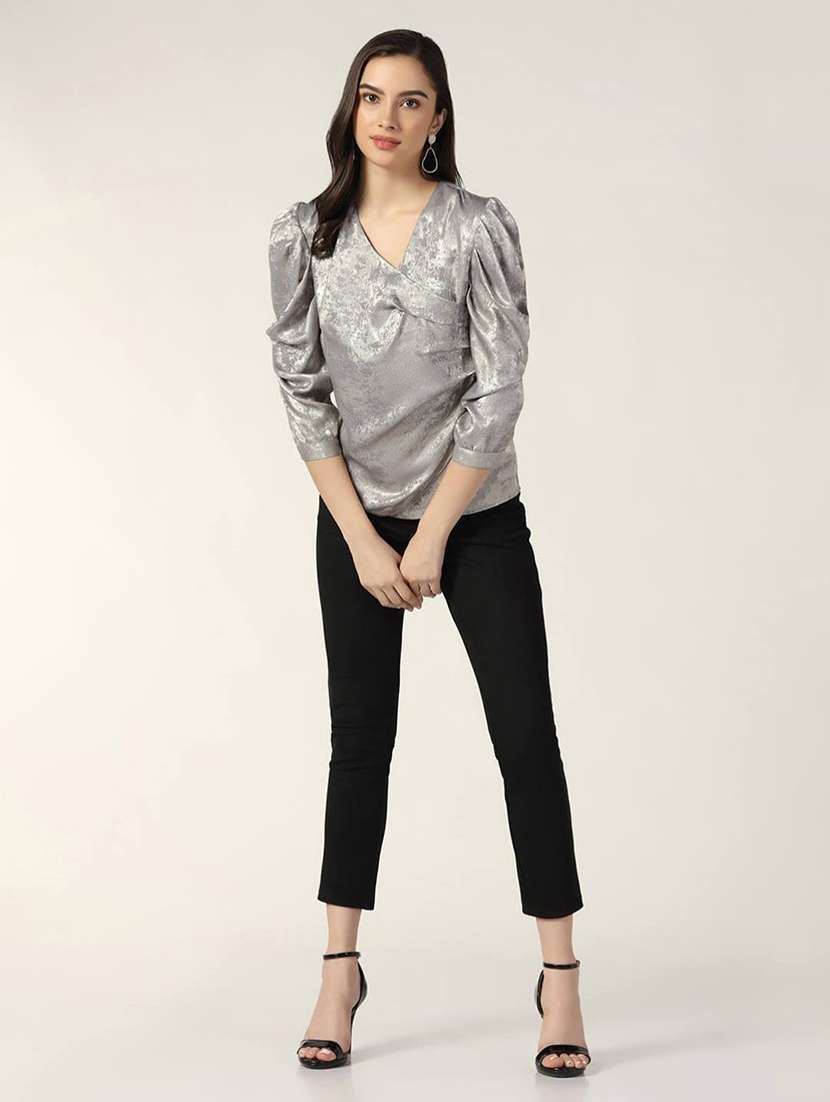 silver solid regular top - 20017877 -  Standard Image - 5