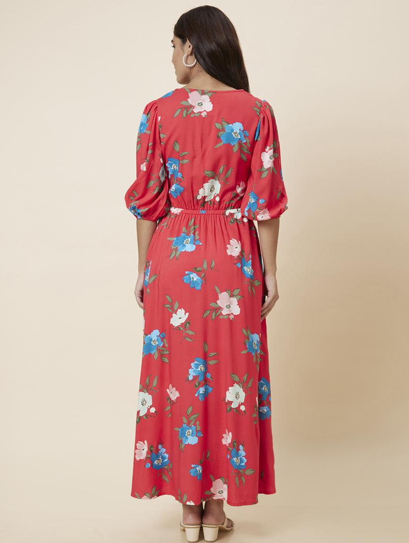women's fit & flare floral dress - 20017928 - Standard Image - 3
